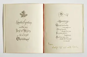 Christmas card, inside