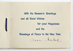 Christmas card, inside