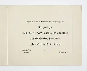 Christmas card, inside