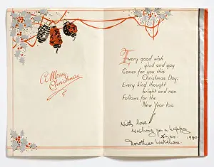 Christmas card, inside