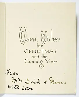 Christmas card, inside