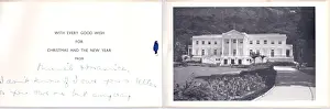 Presidential Prints: Christmas card with photo of White House, Washington, USA
