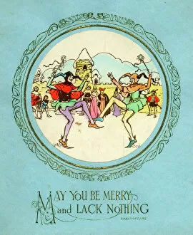 Enjoyment Gallery: Christmas card, Shakespearean jesters
