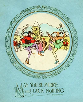 Images Dated 4th August 2016: Christmas card, Shakespearean jesters