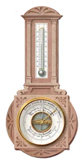 Victorian and Edwardian Christmas Cards Gallery: Christmas card in the shape of a barometer