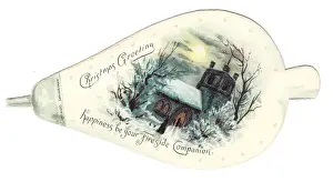 Christmas card in the shape of bellows