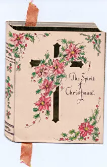 Images Dated 6th July 2018: Christmas card in the shape of a book