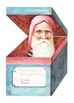 Christmas card in the shape of a box Christmas card in the shape of a box