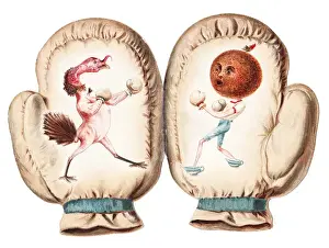 Christmas card in the shape of a boxing glove
