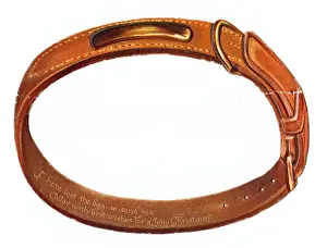 Christmas card in the shape of a dogs collar