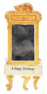 Christmas card in the shape of a dressing table
