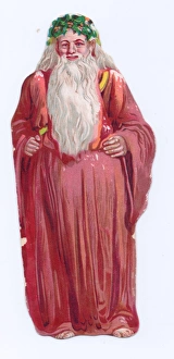 Images Dated 17th November 2015: Christmas card in the shape of a Father Christmas