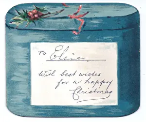Sprig Prints: Christmas card in the shape of a gift box