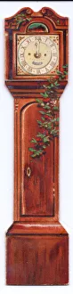 Grandfather Gallery: Christmas card in the shape of a grandfather clock