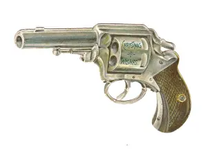Firearm Prints: Christmas card in the shape of a gun