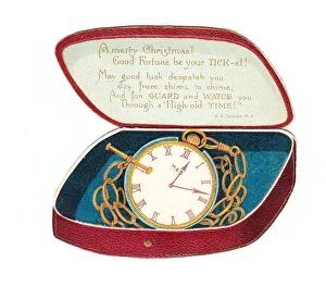 Images Dated 9th May 2018: Christmas card in the shape of a jewellers box