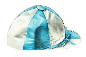 Christmas card in the shape of a jockeys cap