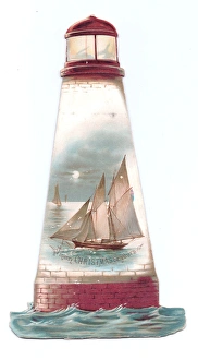 Christmas card in the shape of a sail