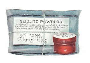 Christmas card in the shape of medicines
