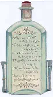 Christmas card in the shape of medicines