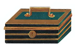 Images Dated 9th May 2018: Christmas card in the shape of a money box