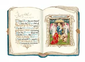 Nativity Gallery: Christmas card in the shape of an open book