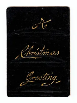 Christmas card in the shape of a paintbox lid