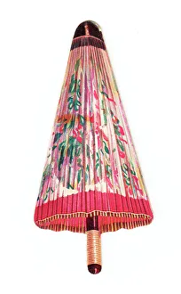 Christmas card in the shape of a parasol
