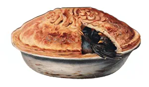 Images Dated 9th May 2018: Christmas card in the shape of a pie