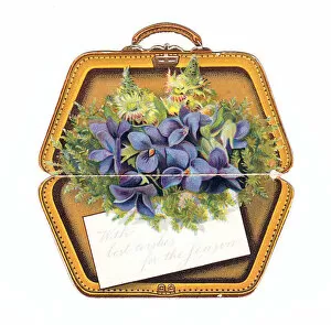 Christmas card in the shape of a purse
