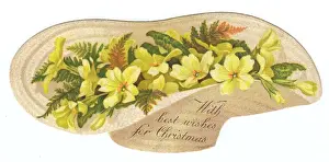 Christmas card in the shape of a straw hat