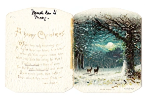 Moonlit Gallery: Christmas card in the shape of a yule log