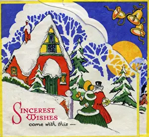 Idealised Prints: Christmas card, Sincerest Wishes