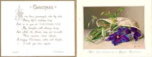Burnside Prints: Christmas card with verse and flowers