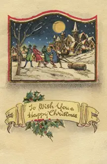 Drag Prints: Christmas card, Yule log