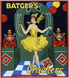 Christmas cracker box label