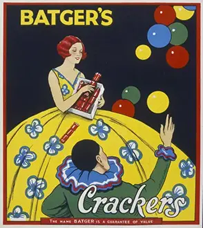 Christmas cracker box label