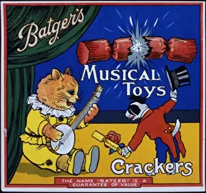 Christmas cracker box label