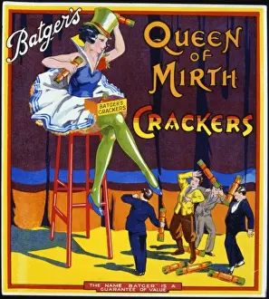 Christmas cracker box label