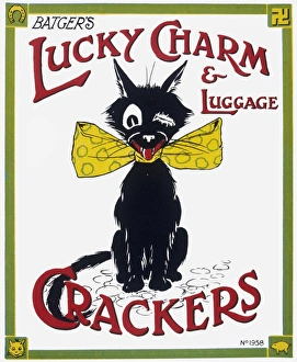 Christmas cracker box label