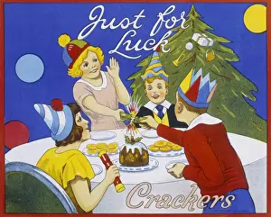 Christmas cracker box label