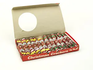 Christmas crackers in box