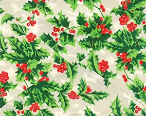 Flap Prints: Christmas envelope decorated with holly
