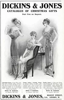 Beaded Collection: Christmas gift from Dickins & Jones catalogue, showing three ladies wearing slim-lined