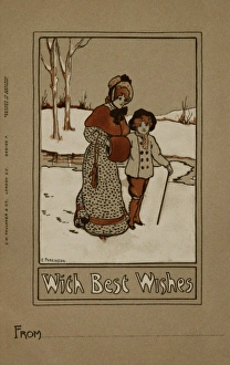 Images Dated 12th April 2008: Christmas Greetings card by Ethel Parkinson