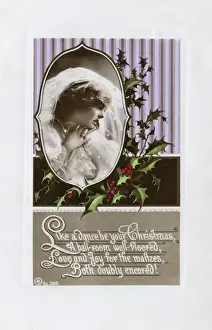 Sheer Prints: Christmas greetings postcard with dance-related poem