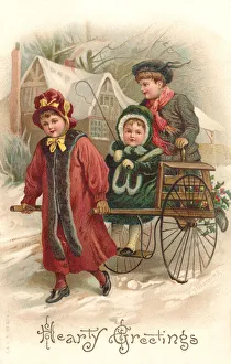 Christmas handcart