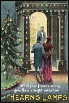 C1890 Prints: Christmas Lamps C1890