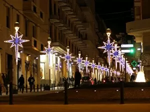 Images Dated 25th January 2007: Christmas Lights - Sicily, Italy