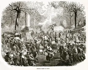 Christmas market at Toulon, France 1854